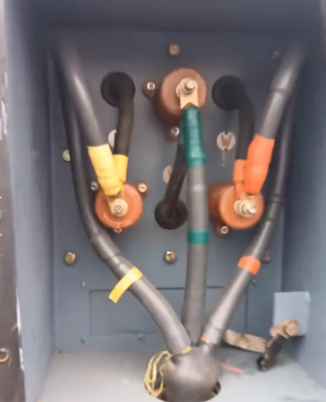 圖為630KW高壓電機接線(xiàn)照片2 圖為630KW高壓電機接線(xiàn)照片2